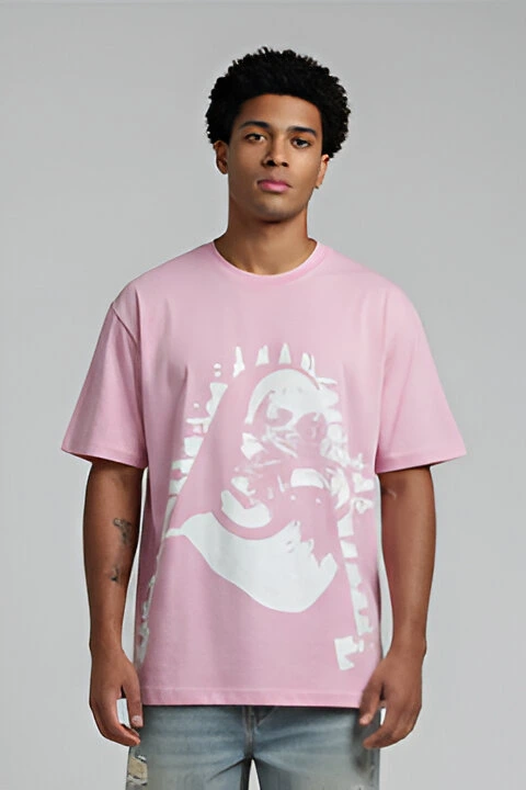 Raw Truth Oversized Tee - Baby Pink (S)
